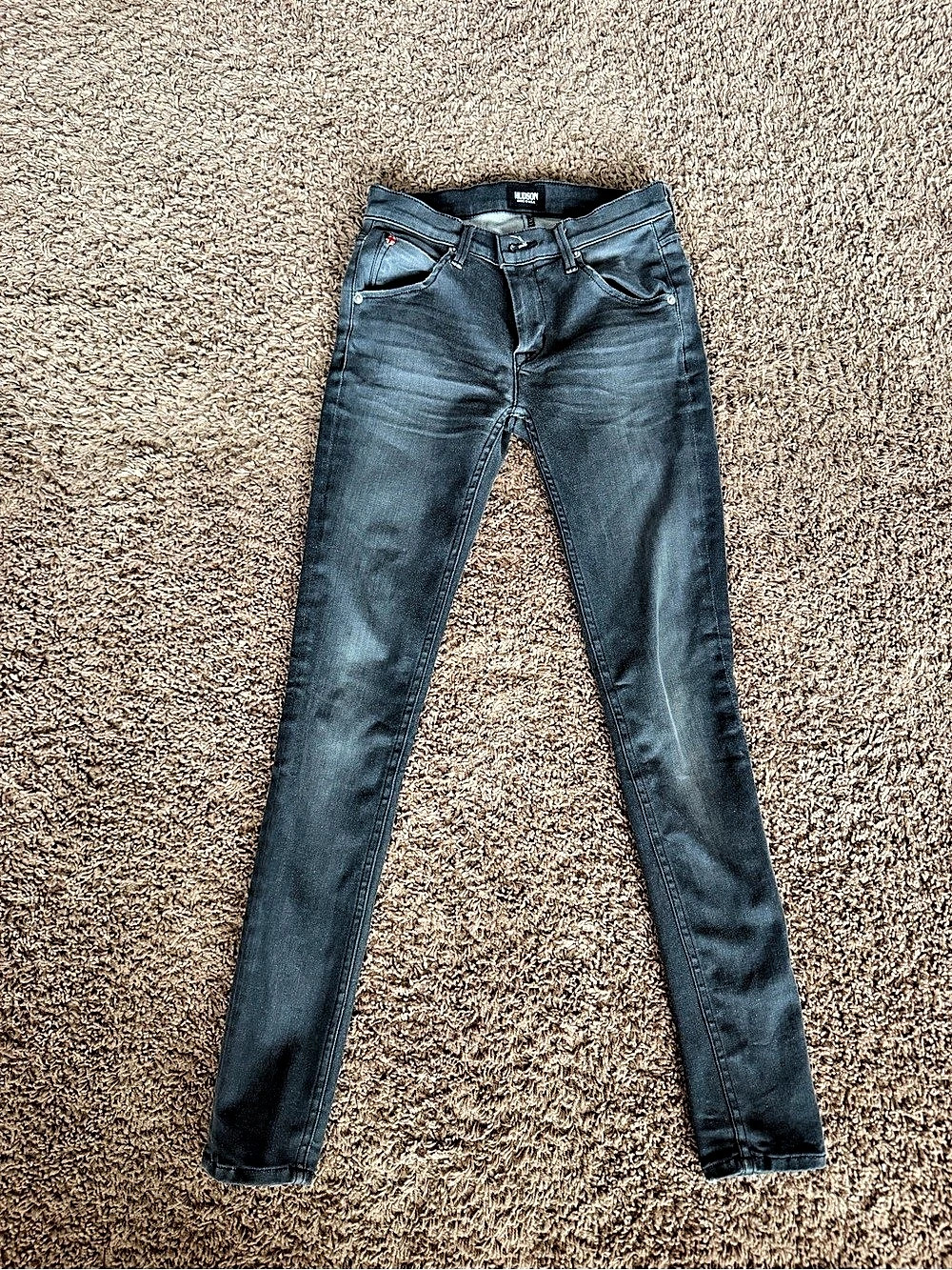 Hudson Skinny Jeans Black Waist 24 Made in USA